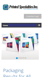 Mobile Screenshot of printedspecialties.com